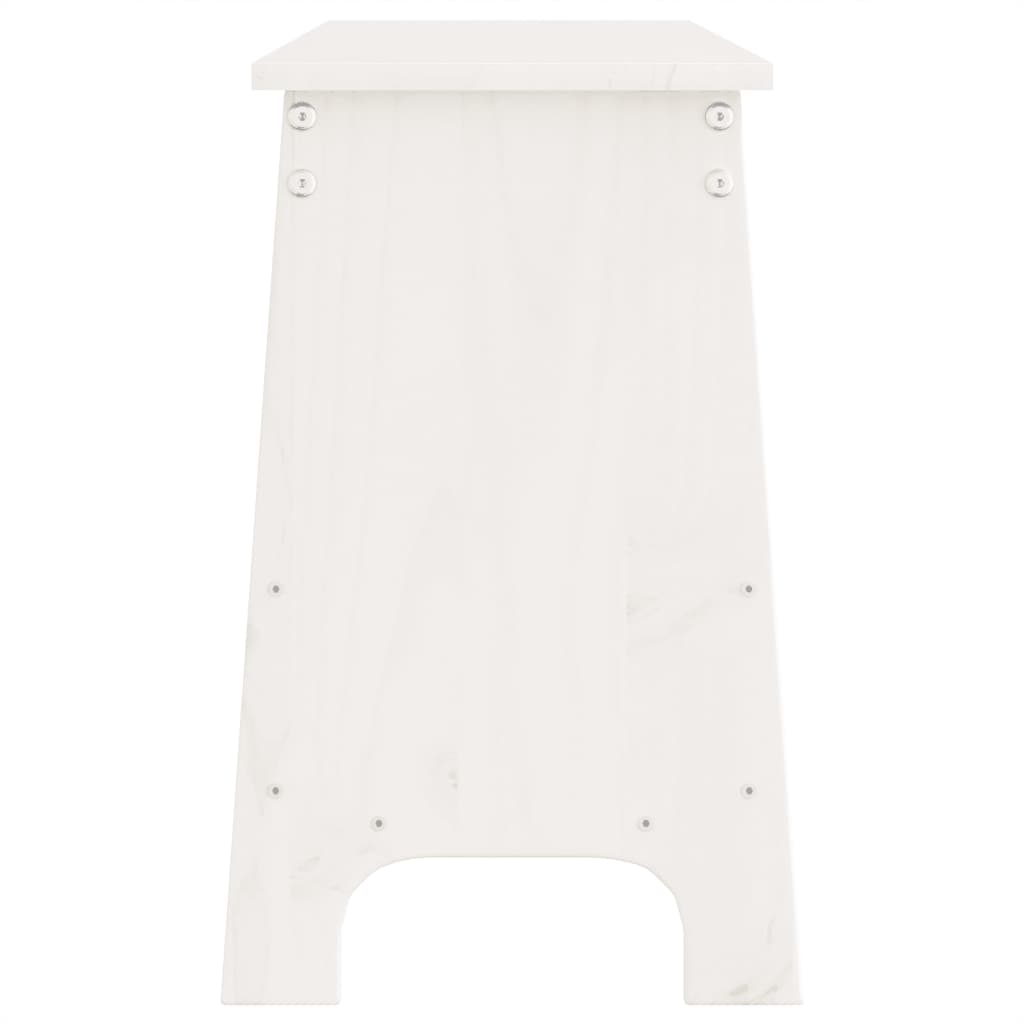 Banc d'entrée blanc 160x28x45 cm bois de pin massif - XIOS