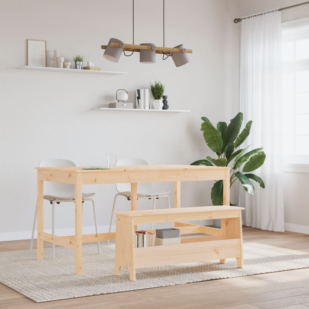 Banc d'entrée 100x28x45 cm Bois massif Pin - XIOS