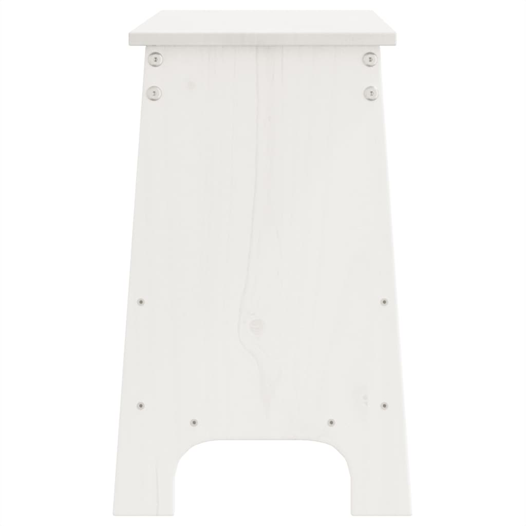 Banc d'entrée Blanc 100x28x45 cm Bois massif Pin - XIOS