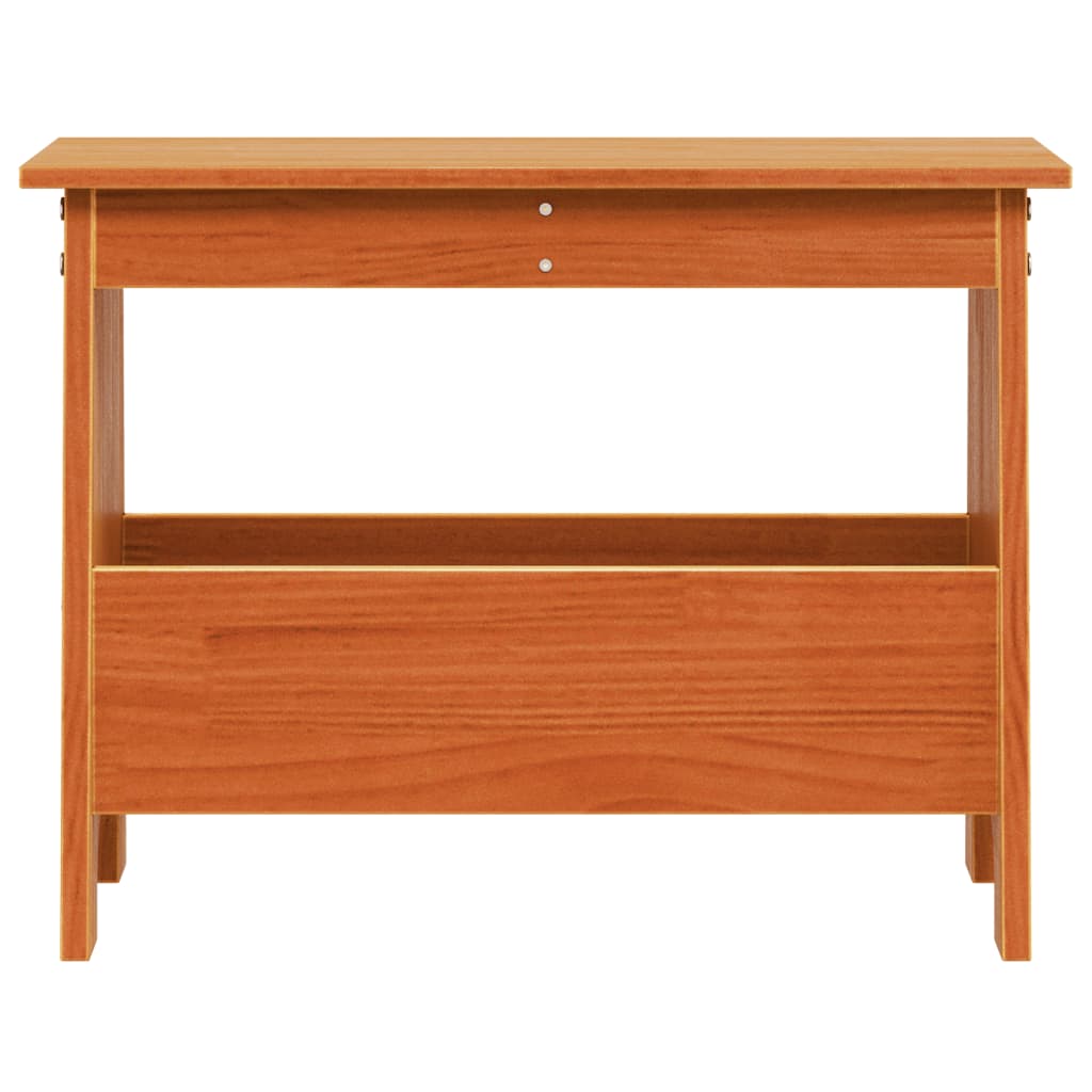 Banc d'entrée cire marron 60x28x45 cm bois de pin massif - XIOS