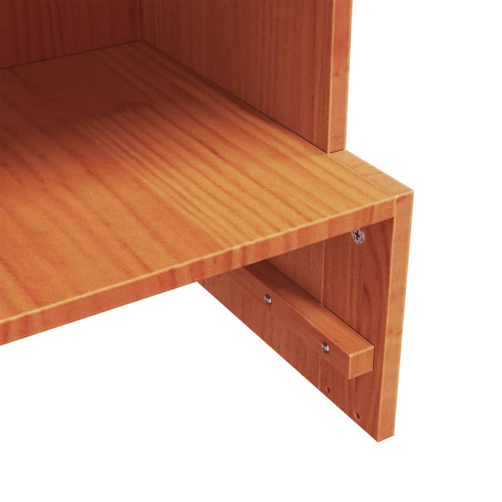 Armoire à chaussures cire marron 52x30x104 cm bois pin massif - XIOS