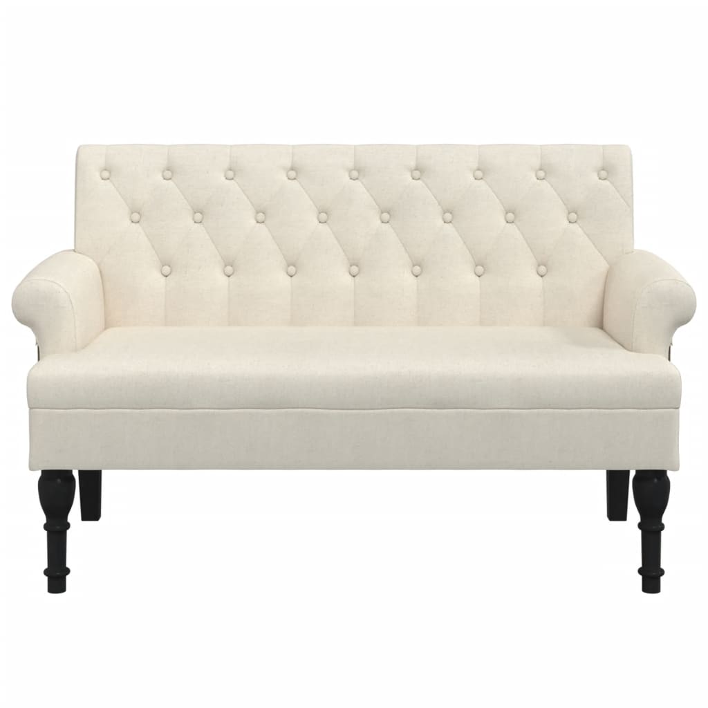 Banc avec dossier 120x62x75,5 cm lin - XIOS