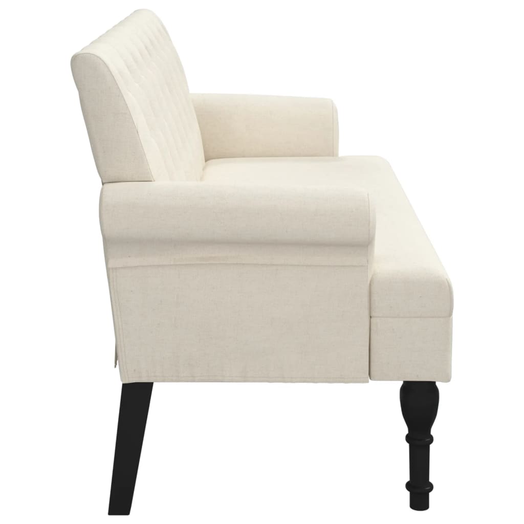 Banc avec dossier 120x62x75,5 cm lin - XIOS