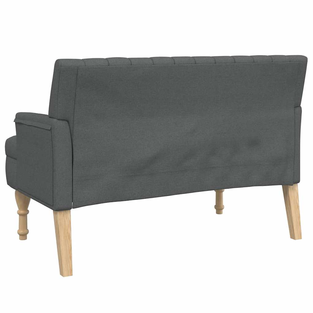 Banc avec coussins gris foncé 113x64,5x75,5 cm tissu - XIOS