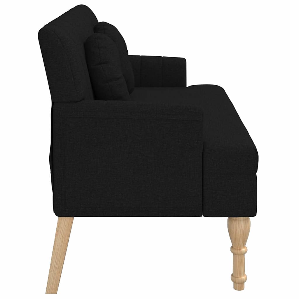 Banc avec coussins noir 113x64,5x75,5 cm tissu - XIOS