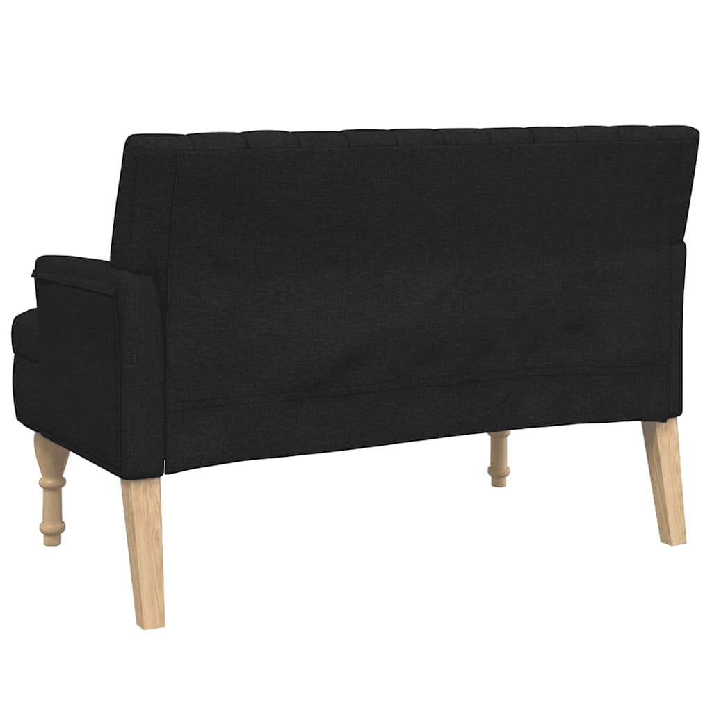 Banc avec coussins noir 113x64,5x75,5 cm tissu - XIOS
