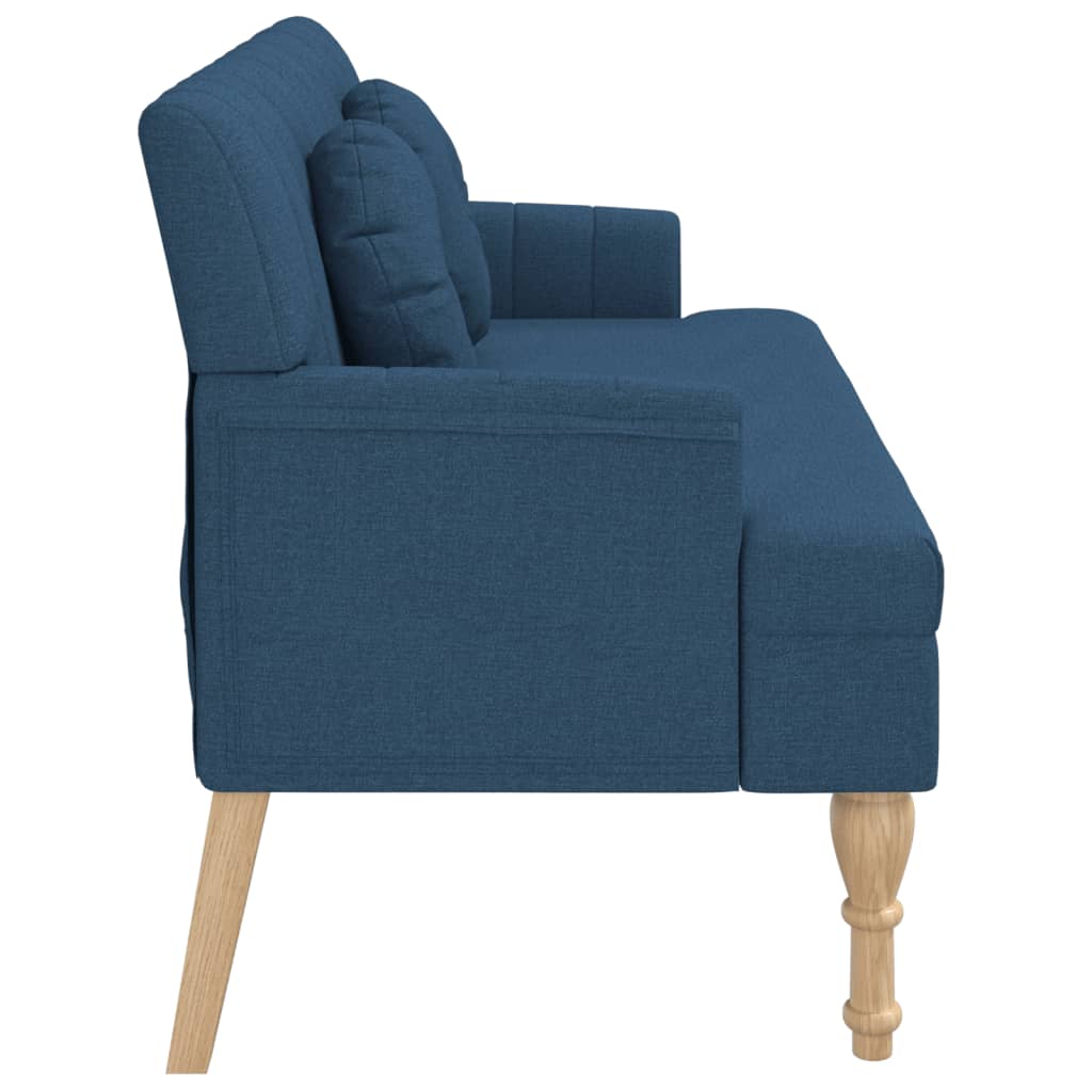 Banc avec coussins bleu 113x64,5x75,5 cm tissu - XIOS