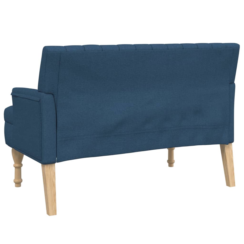 Banc avec coussins bleu 113x64,5x75,5 cm tissu - XIOS