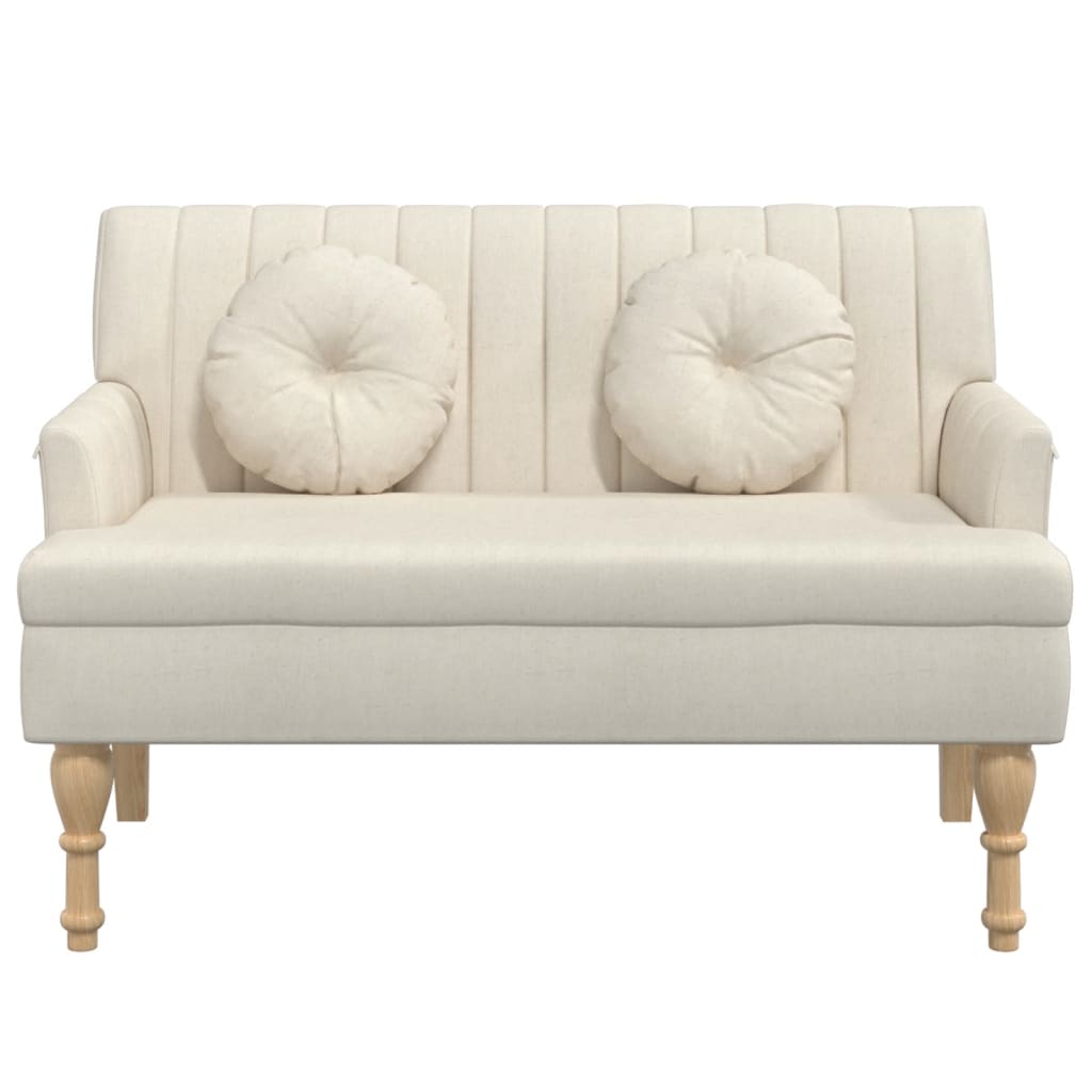 Banc avec coussins 113x64,5x75,5 cm lin - XIOS
