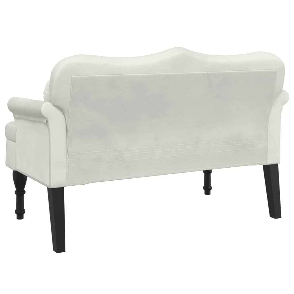Banc avec coussins crème 120,5x65x75 cm velours - XIOS