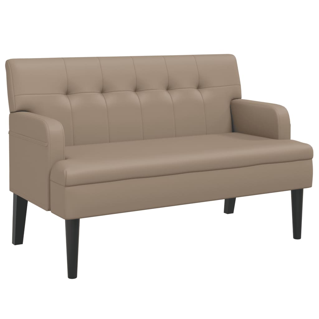 Banc avec dossier cappuccino 112x65,5x75 cm similicuir - XIOS