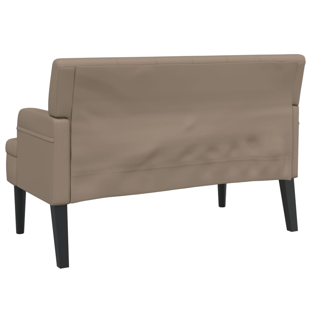 Banc avec dossier cappuccino 112x65,5x75 cm similicuir - XIOS