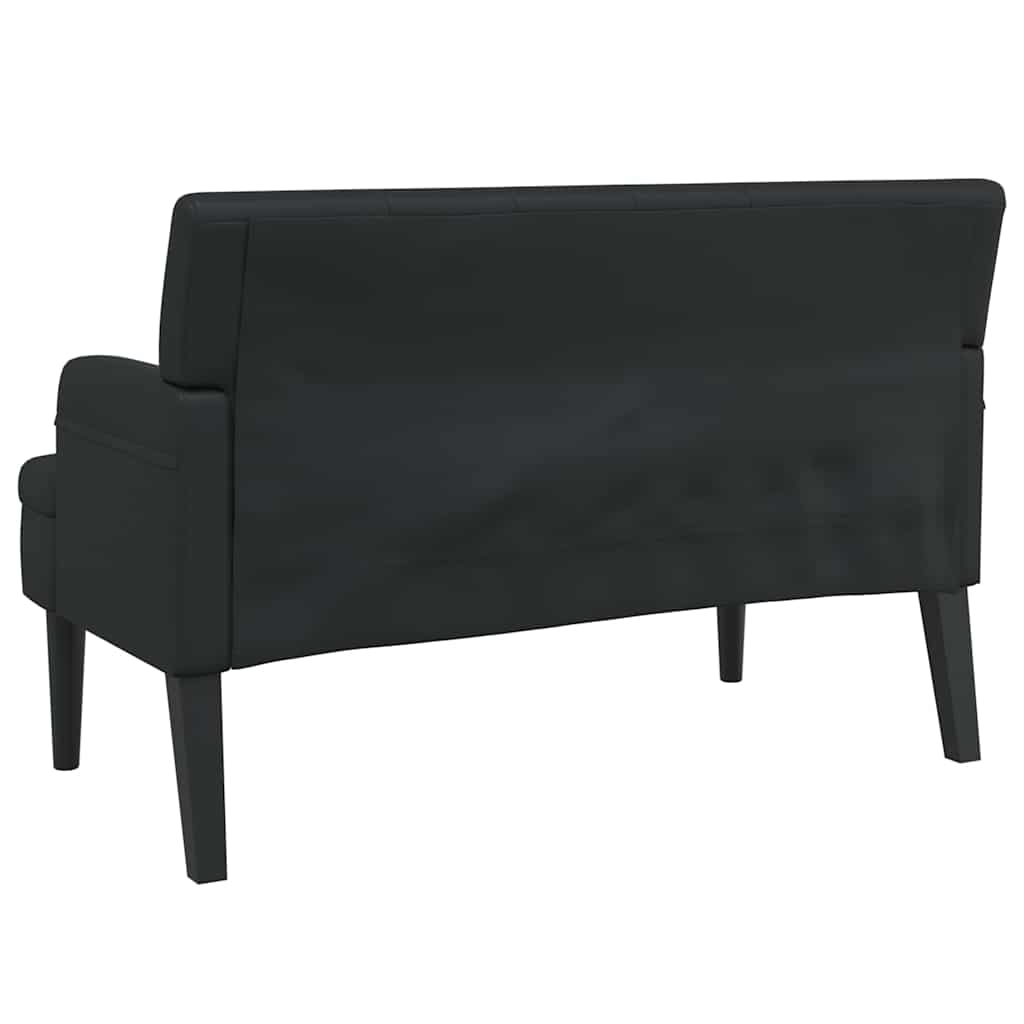 Banc avec dossier noir 112x65,5x75 cm similicuir - XIOS