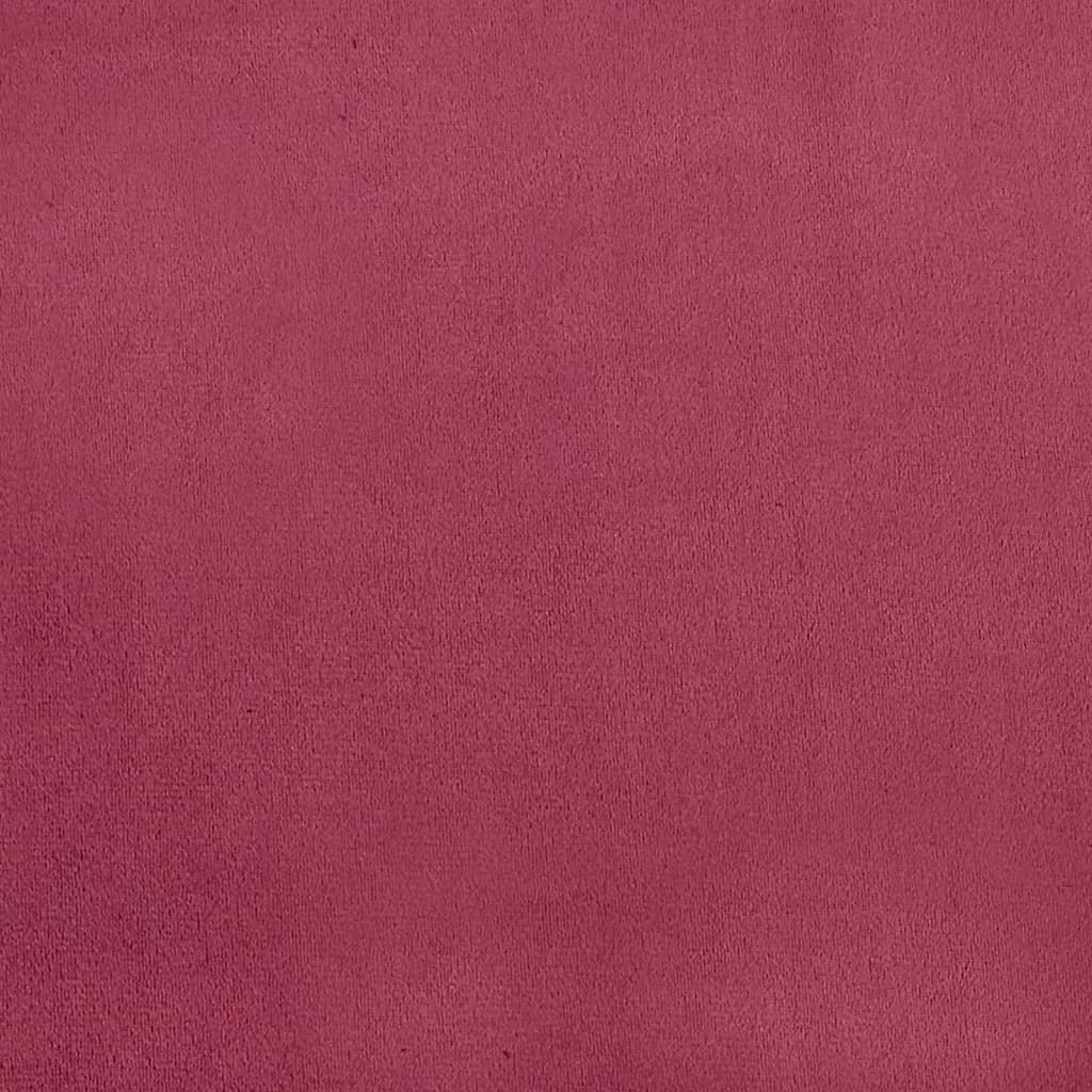 Banc avec dossier bordeaux 119,5x64,5x75 cm velours - XIOS