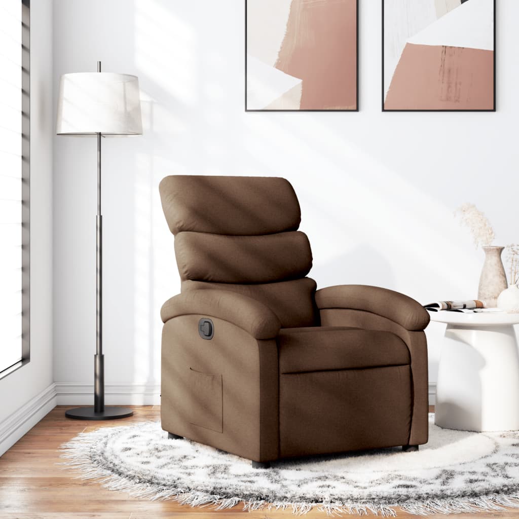 Fauteuil inclinable Marron Tissu - XIOS