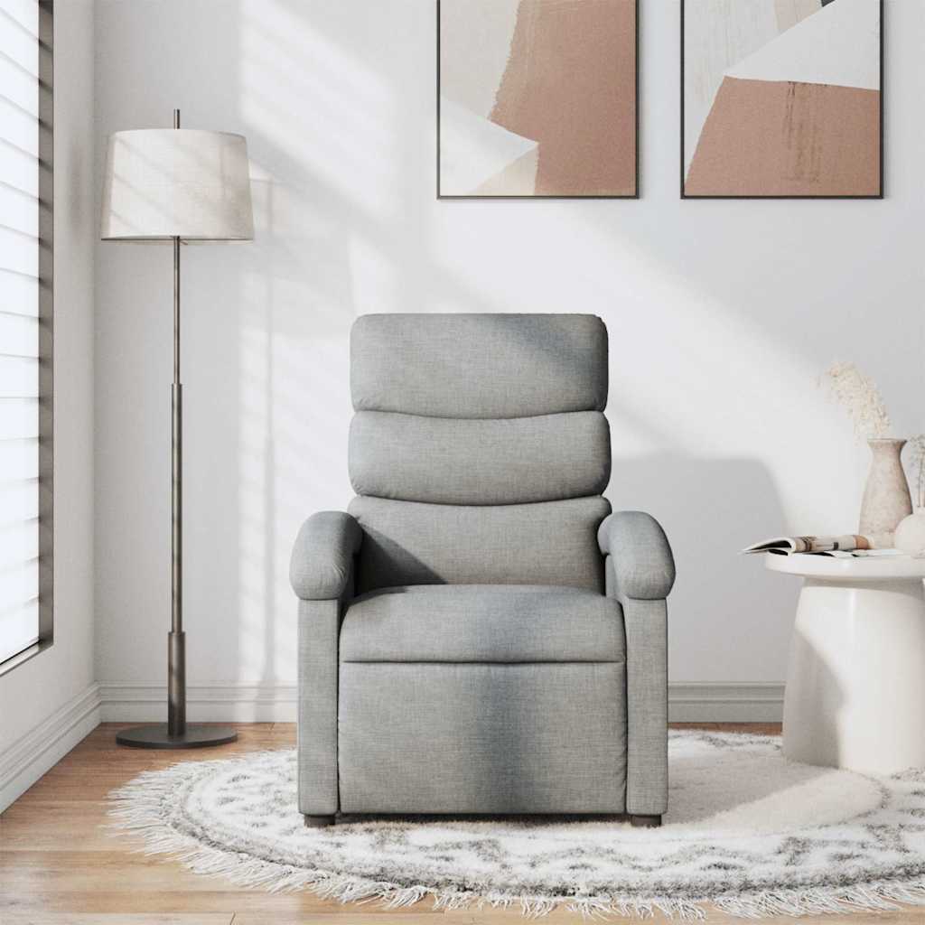 Fauteuil de massage inclinable Gris clair Tissu - XIOS