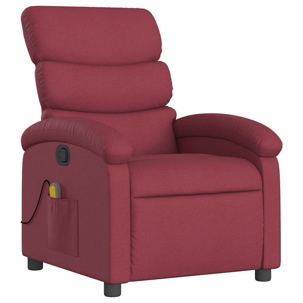 Fauteuil de massage inclinable Rouge bordeaux Tissu - XIOS