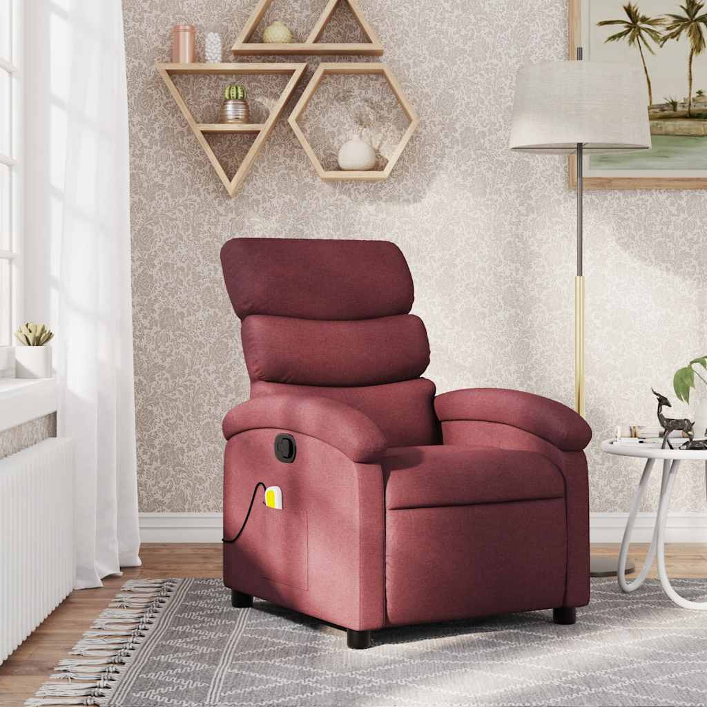 Fauteuil de massage inclinable Rouge bordeaux Tissu - XIOS