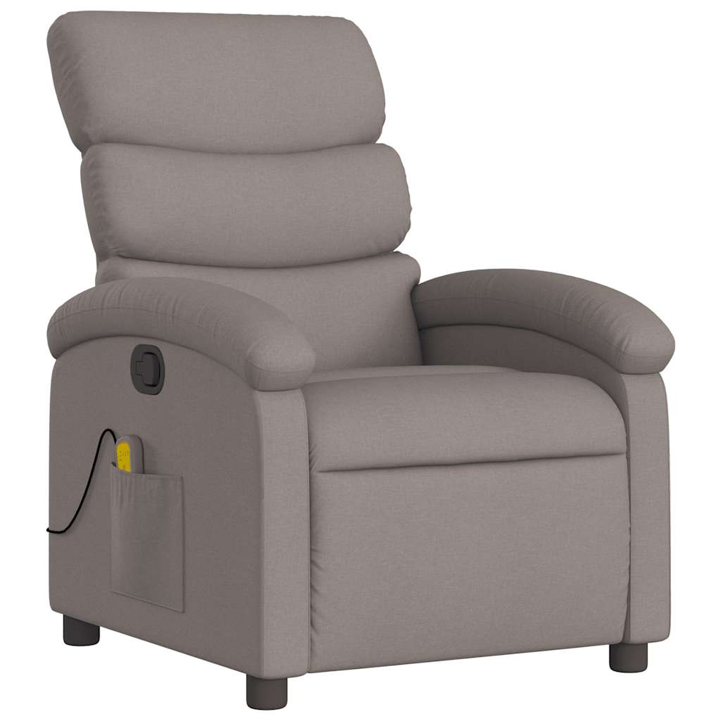 Fauteuil de massage inclinable Taupe Tissu - XIOS