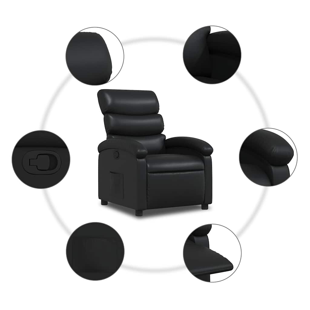 Fauteuil inclinable Noir Similicuir - XIOS