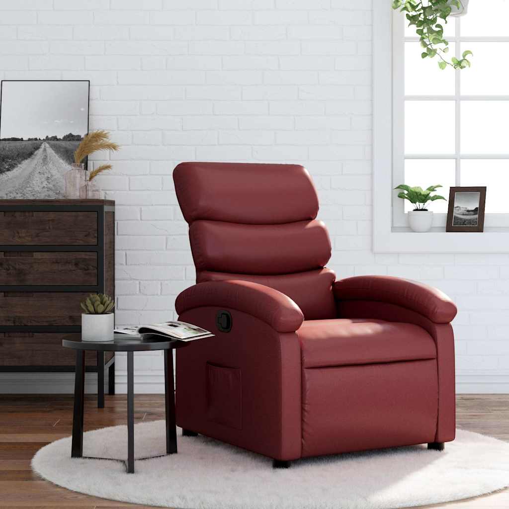 Fauteuil inclinable Rouge bordeaux Similicuir - XIOS