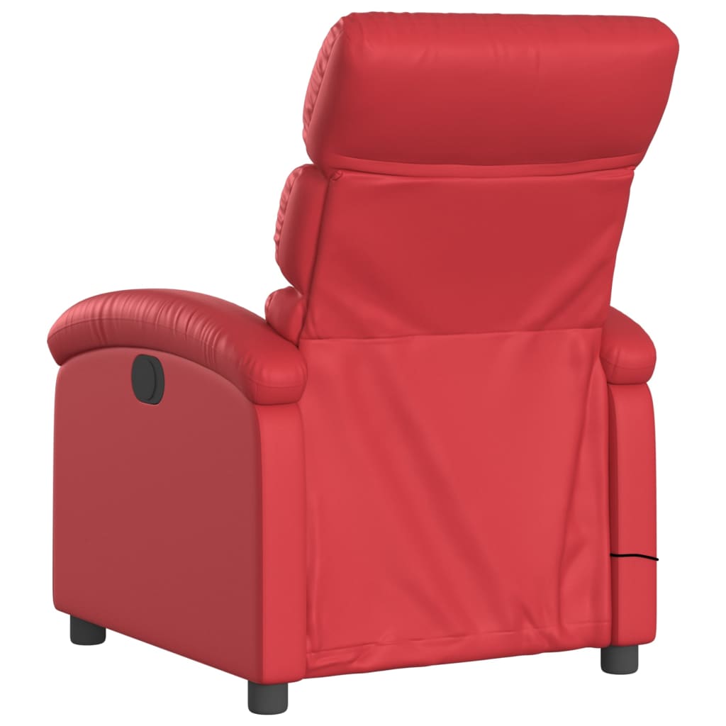 Fauteuil de massage inclinable rouge similicuir Fauteuils vidaXL