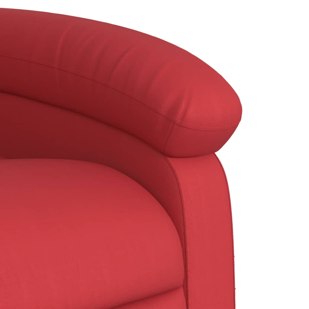 Fauteuil de massage inclinable rouge similicuir Fauteuils vidaXL