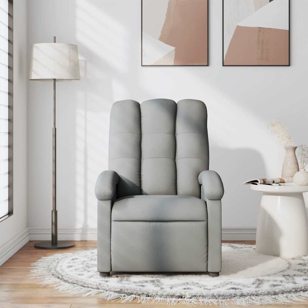 Fauteuil de massage inclinable Gris clair Tissu - XIOS