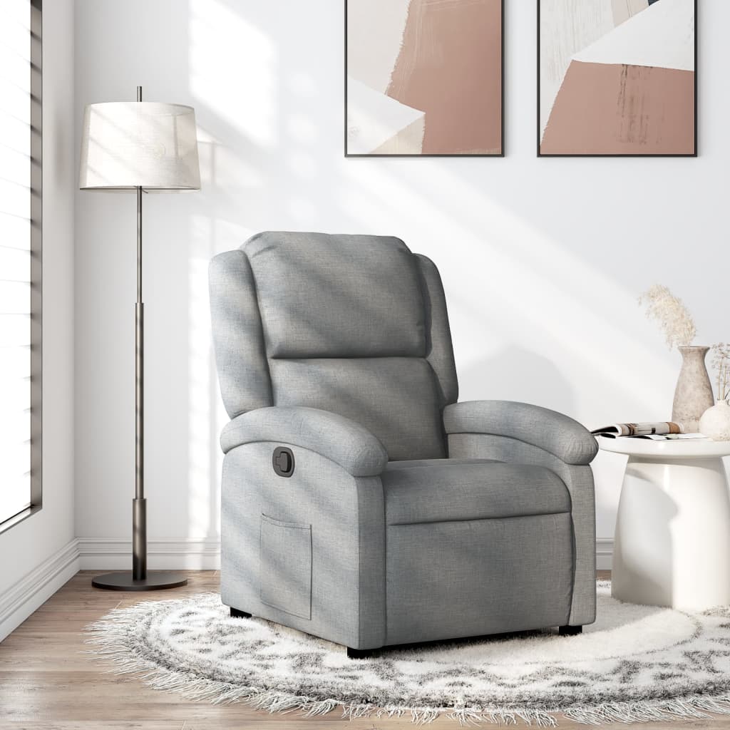 Fauteuil inclinable Gris clair Tissu - XIOS
