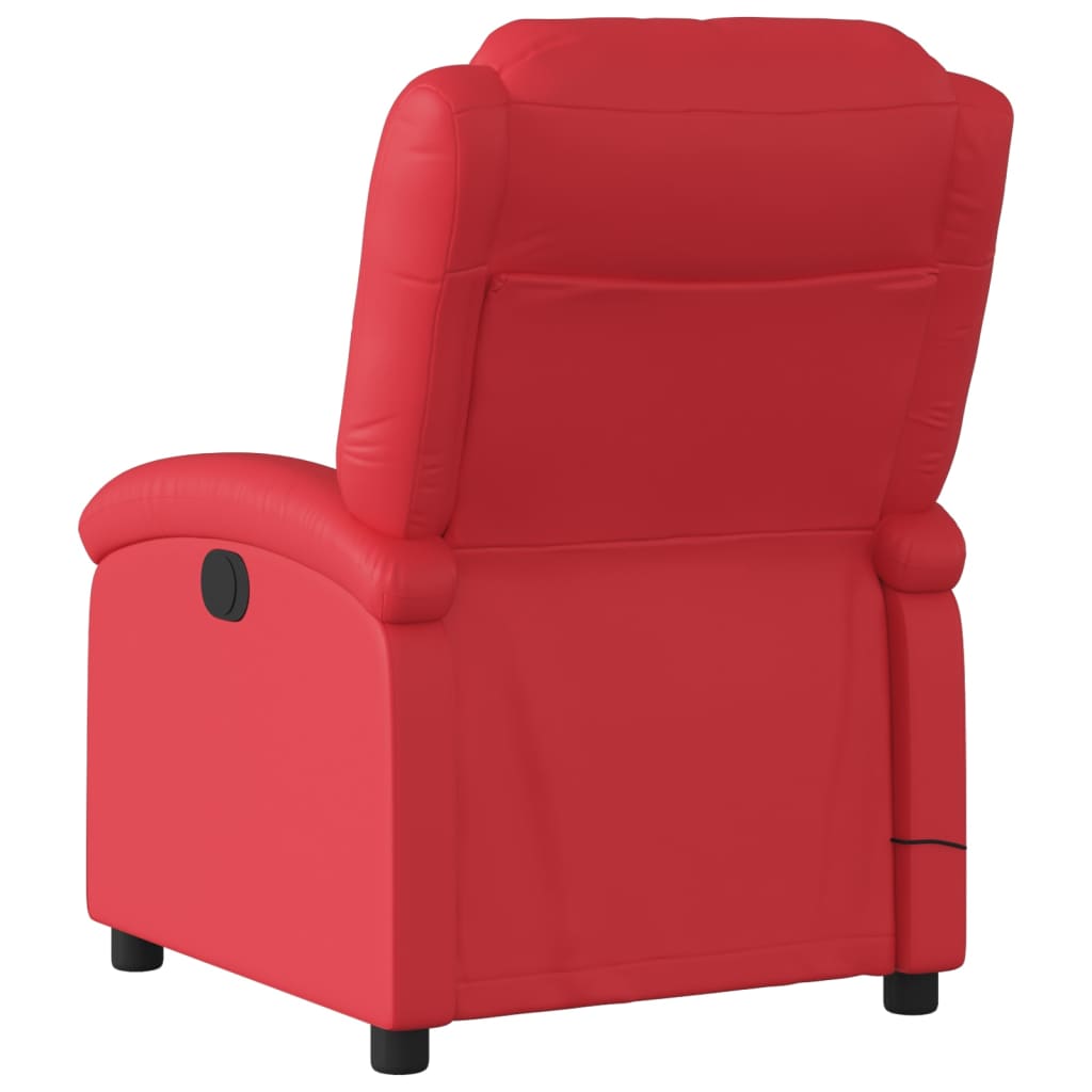 Fauteuil de massage inclinable rouge similicuir - XIOS