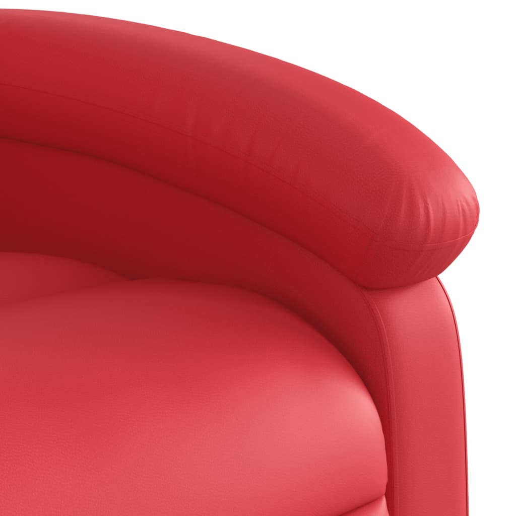 Fauteuil de massage inclinable rouge similicuir - XIOS