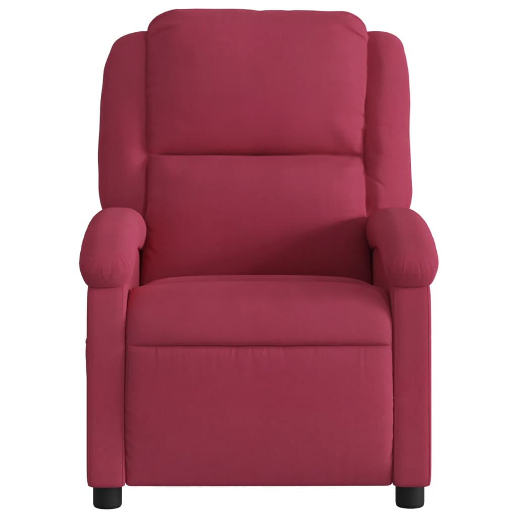 Fauteuil inclinable rouge bordeaux velours - XIOS