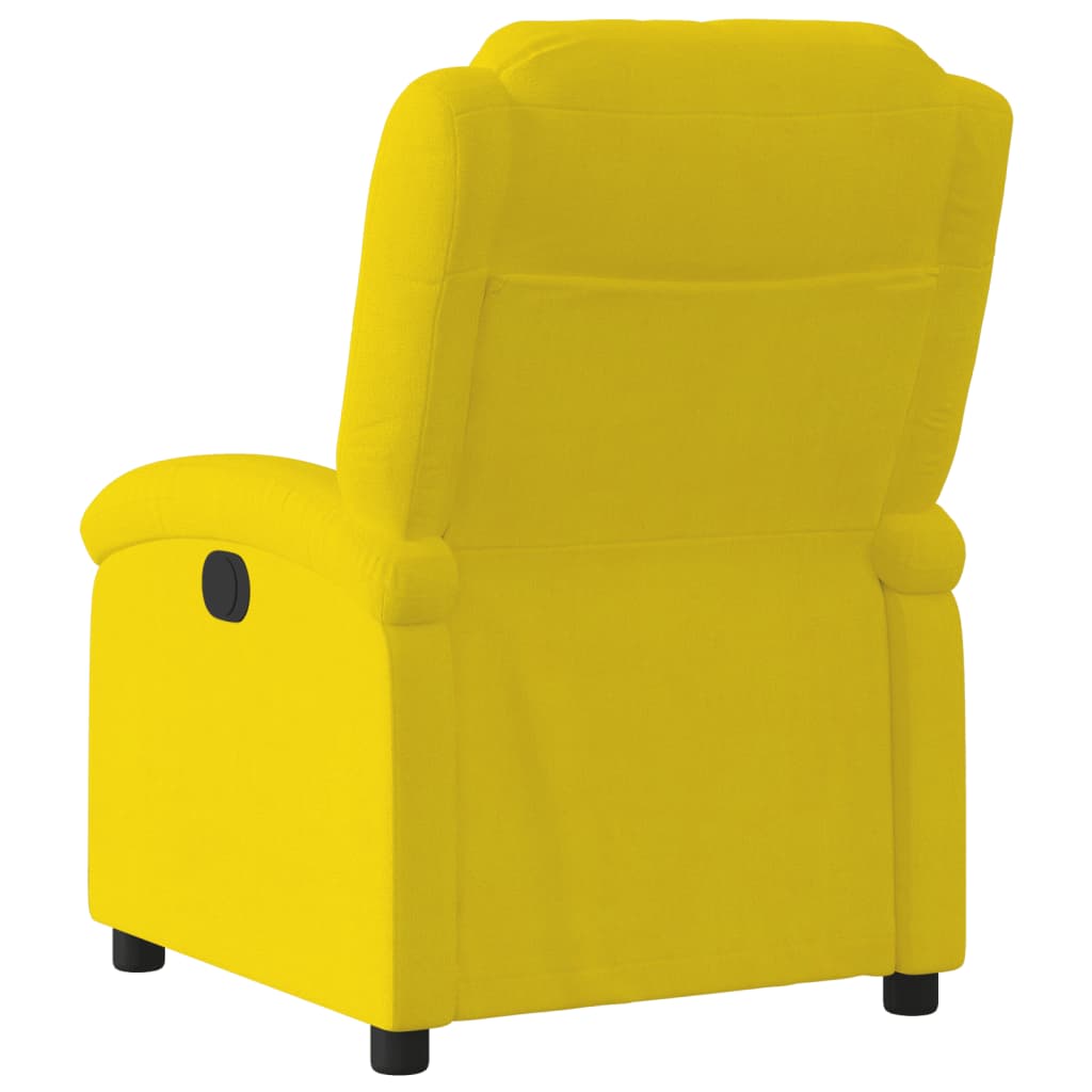 Fauteuil inclinable jaune velours - XIOS