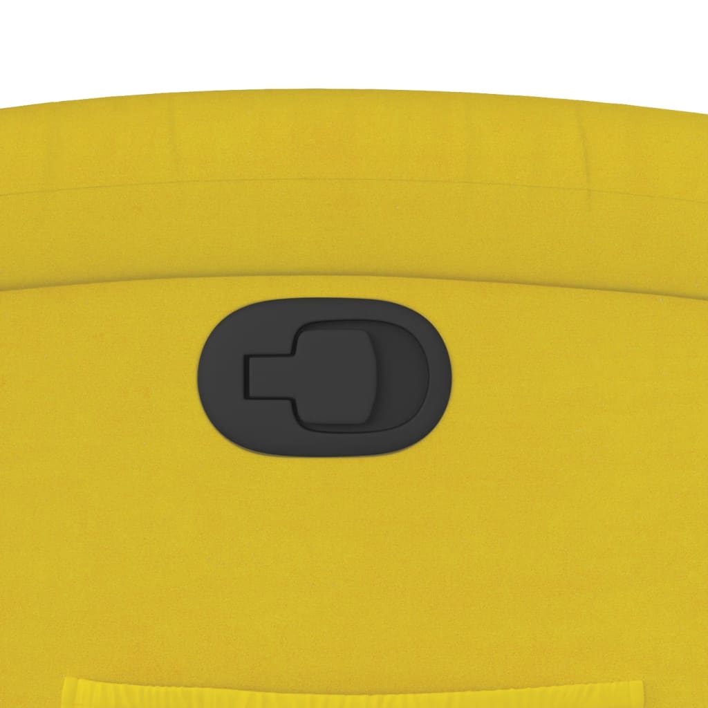 Fauteuil inclinable jaune velours - XIOS