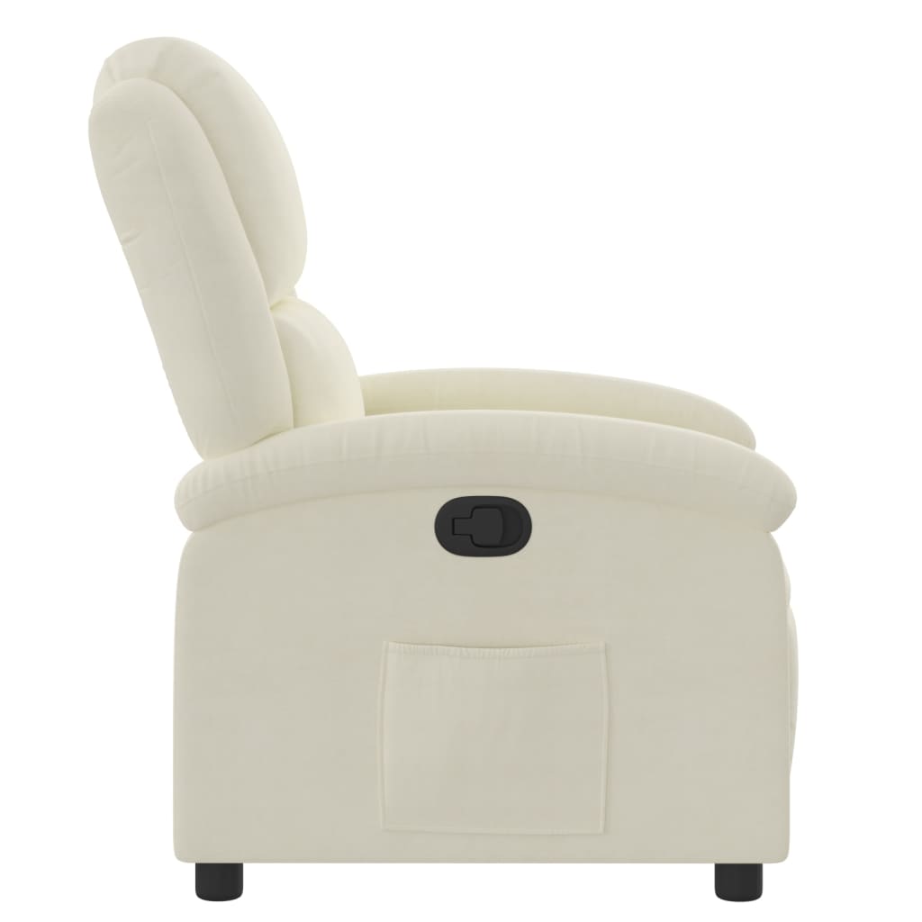 Fauteuil inclinable Crème Velours - XIOS