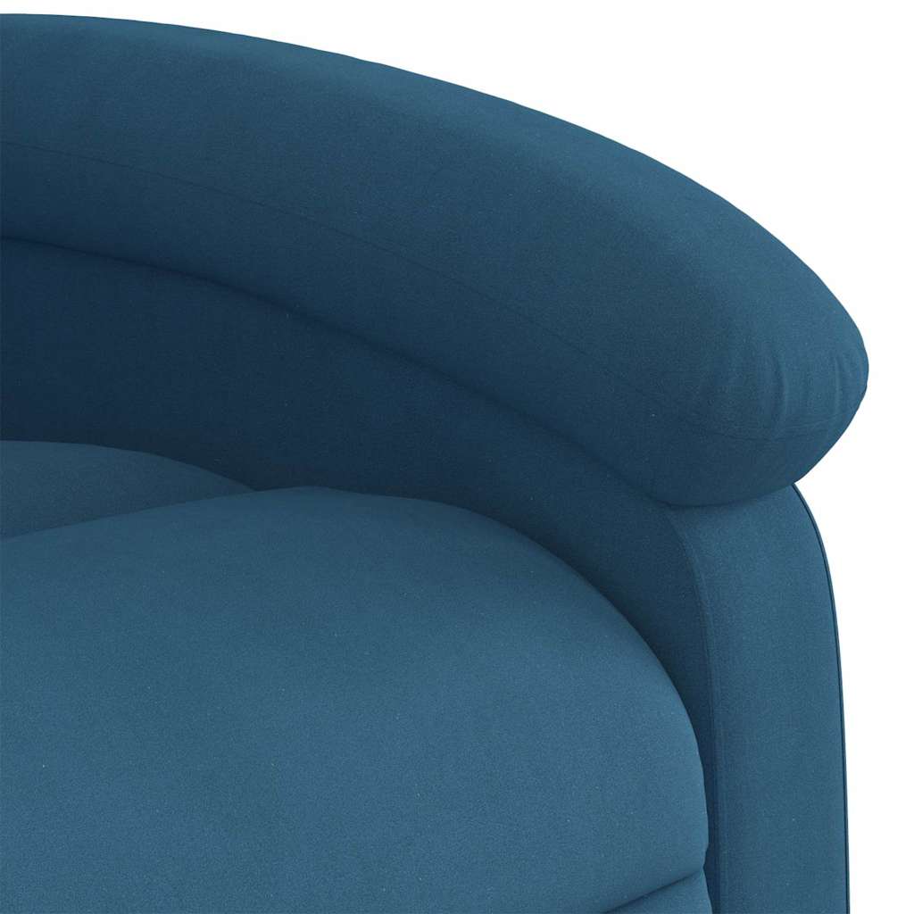Fauteuil inclinable bleu velours - XIOS