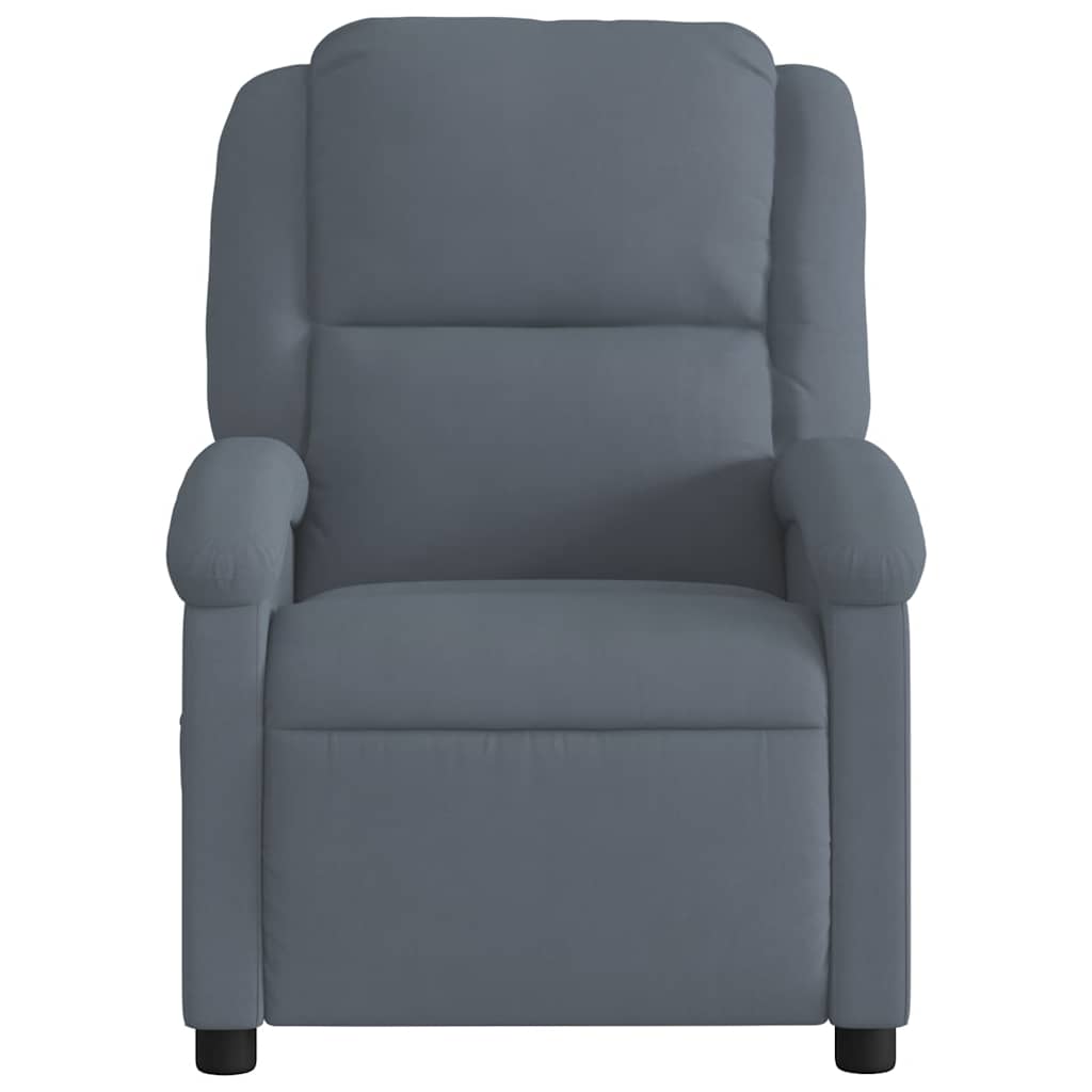 Fauteuil de massage inclinable gris foncé velours - XIOS