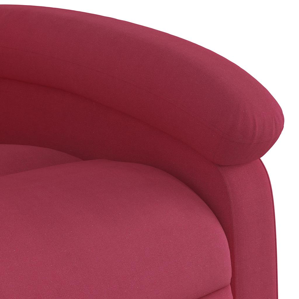 Fauteuil de massage inclinable rouge bordeaux velours - XIOS