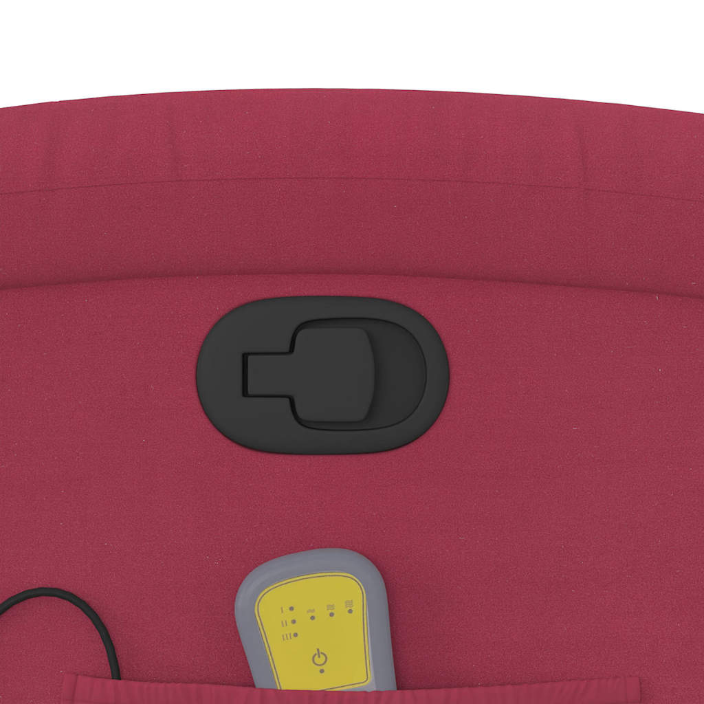 Fauteuil de massage inclinable rouge bordeaux velours - XIOS