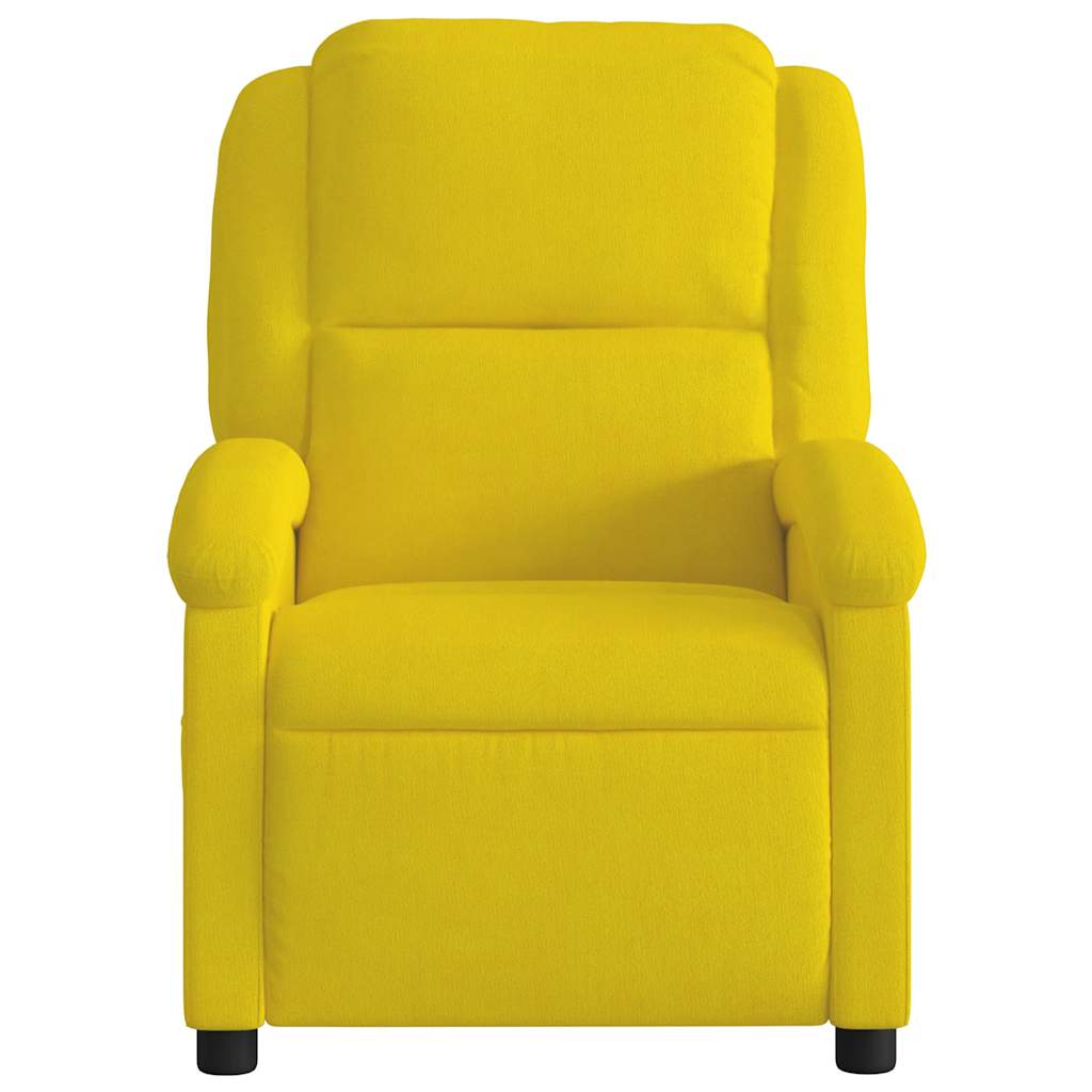 Fauteuil de massage inclinable jaune velours - XIOS