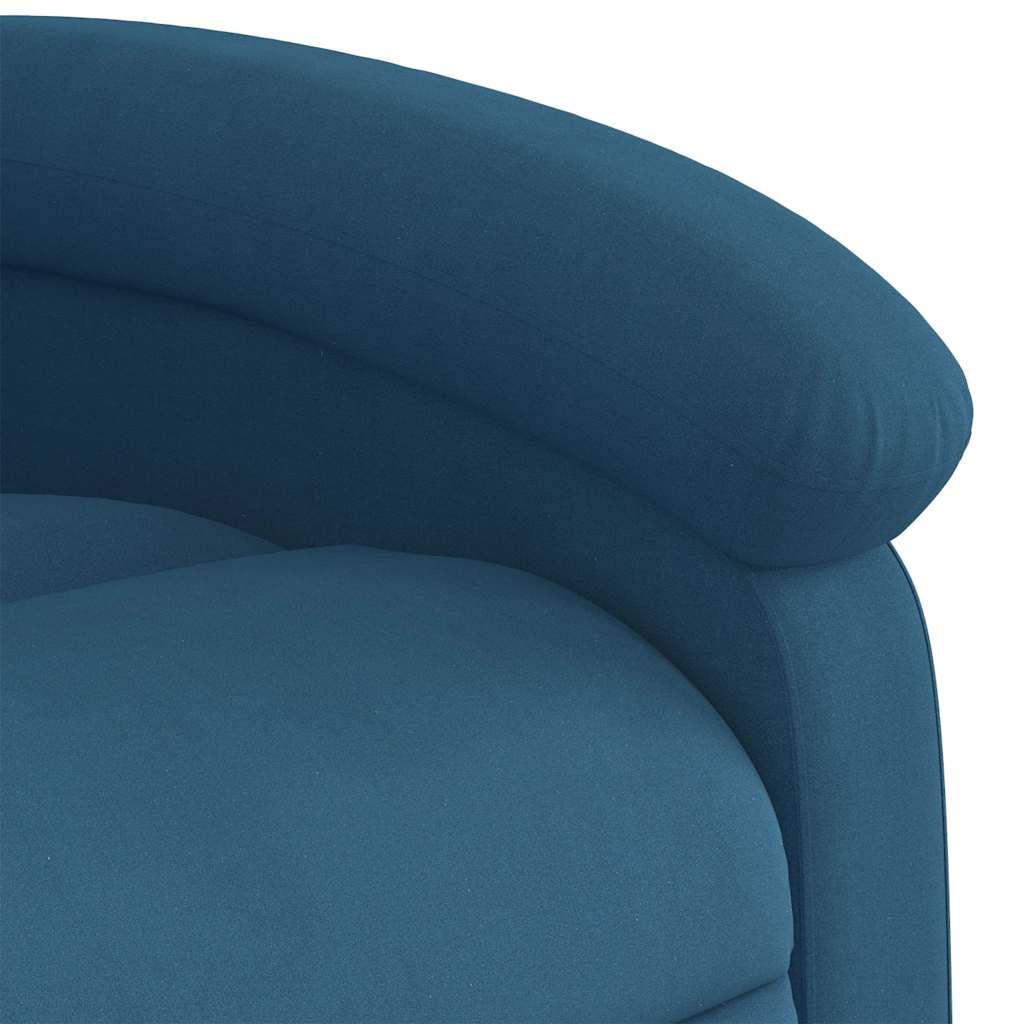 Fauteuil inclinable de massage bleu velours - XIOS