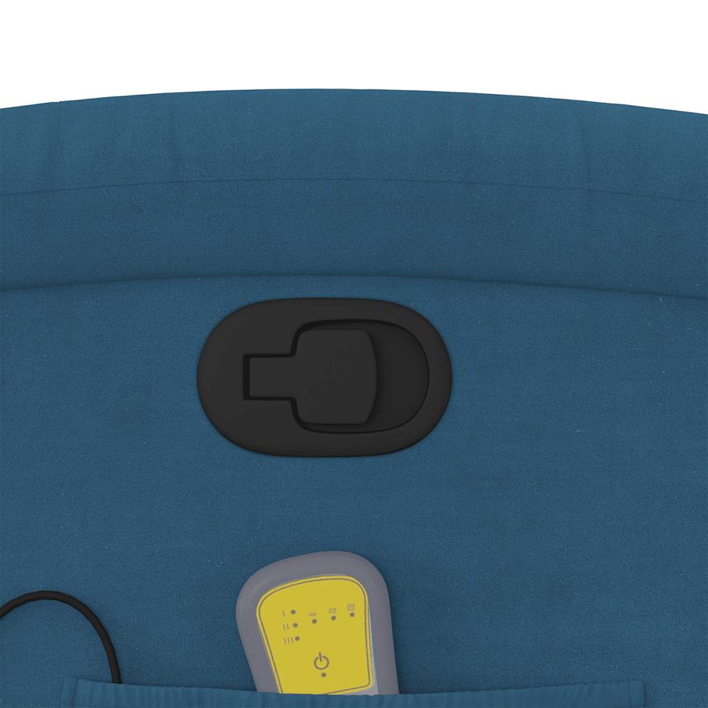 Fauteuil inclinable de massage bleu velours - XIOS