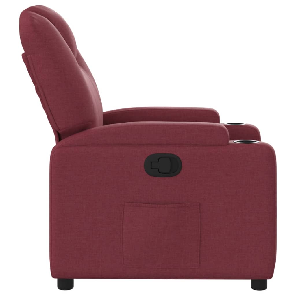 Fauteuil inclinable Rouge bordeaux Tissu - XIOS