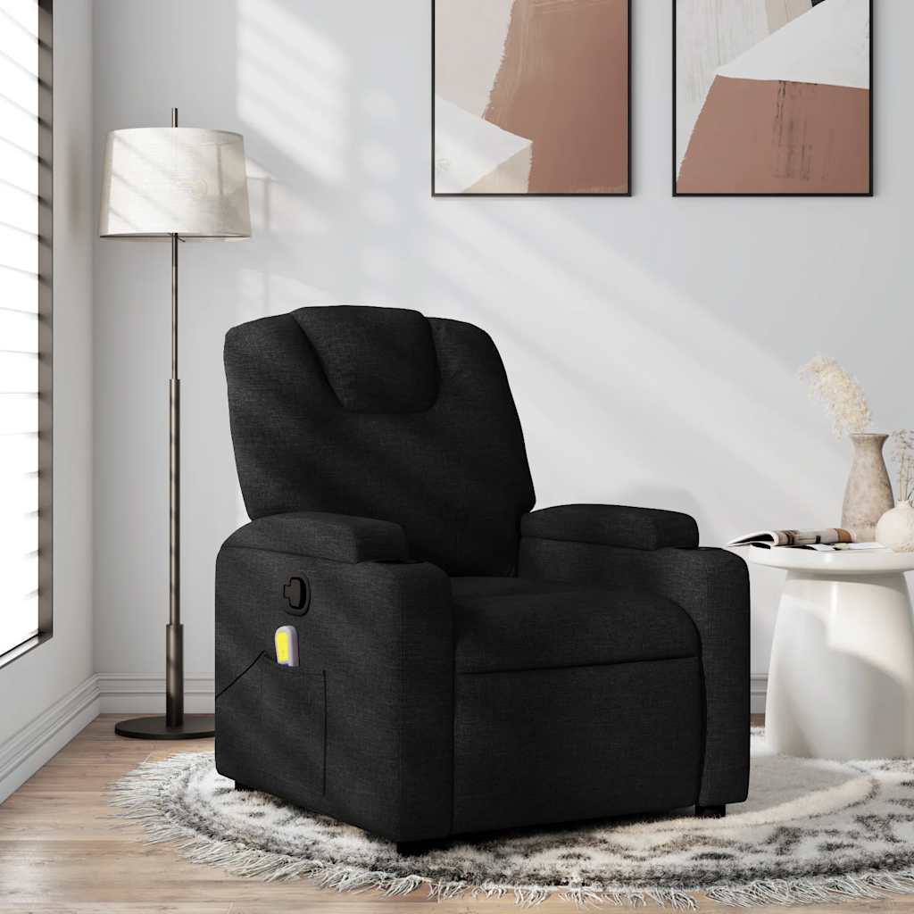 Fauteuil de massage inclinable Noir Tissu - XIOS