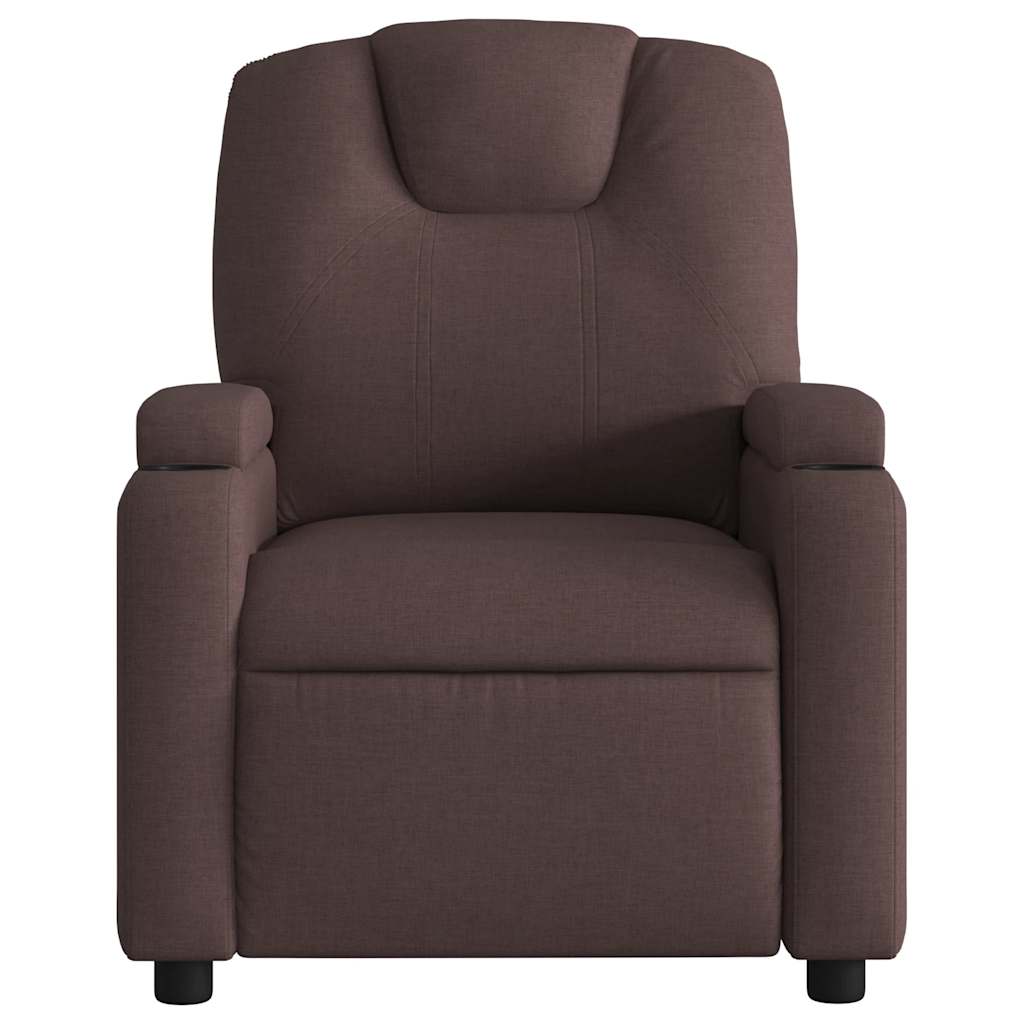 Fauteuil de massage inclinable Marron foncé Tissu - XIOS
