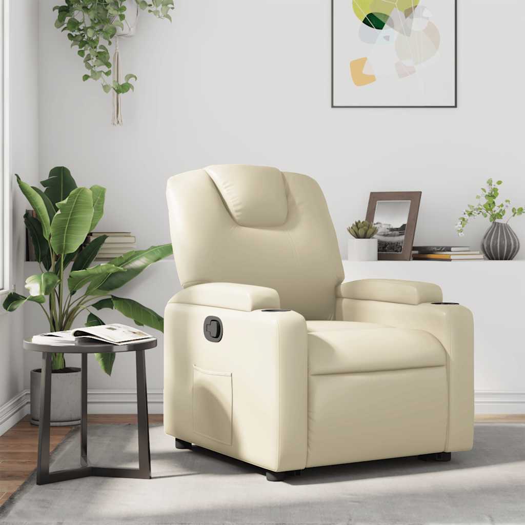 Fauteuil inclinable Crème Similicuir - XIOS