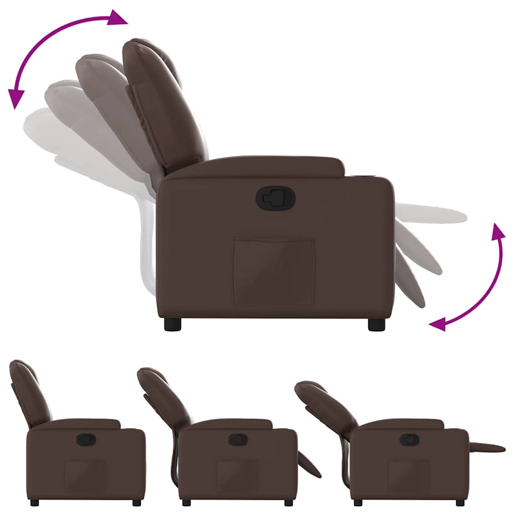 Fauteuil inclinable Marron Similicuir - XIOS