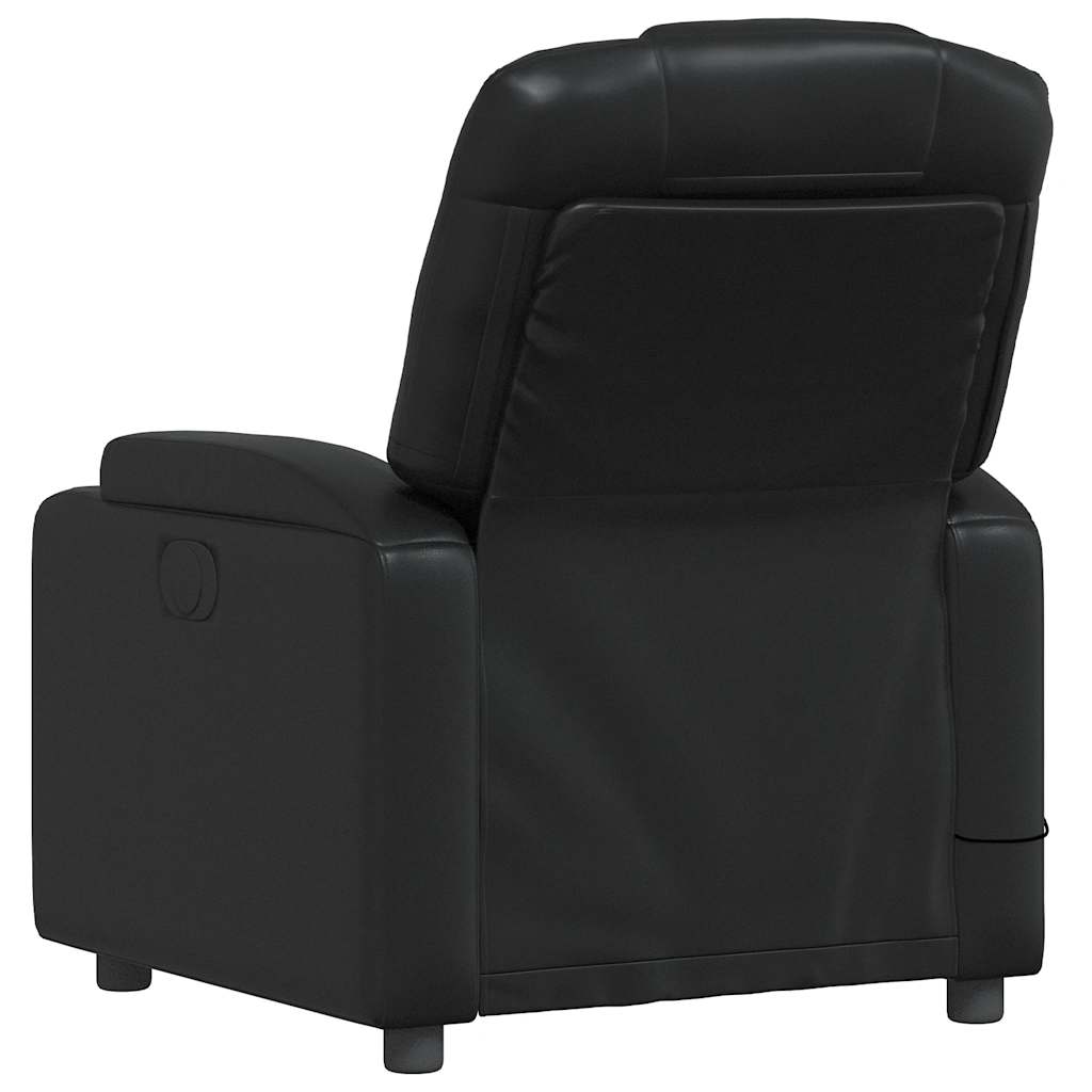 Fauteuil de massage inclinable Noir Similicuir