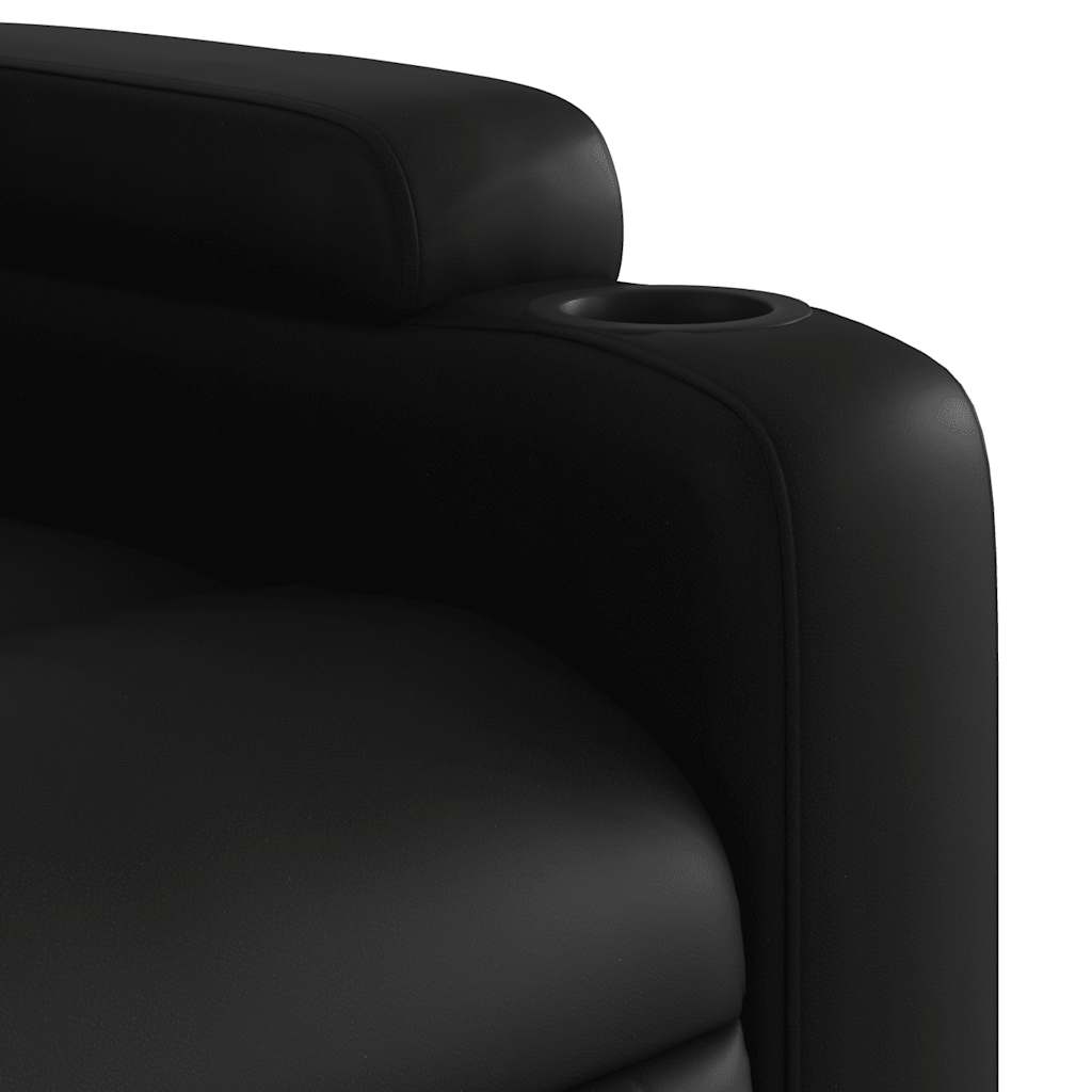 Fauteuil de massage inclinable Noir Similicuir