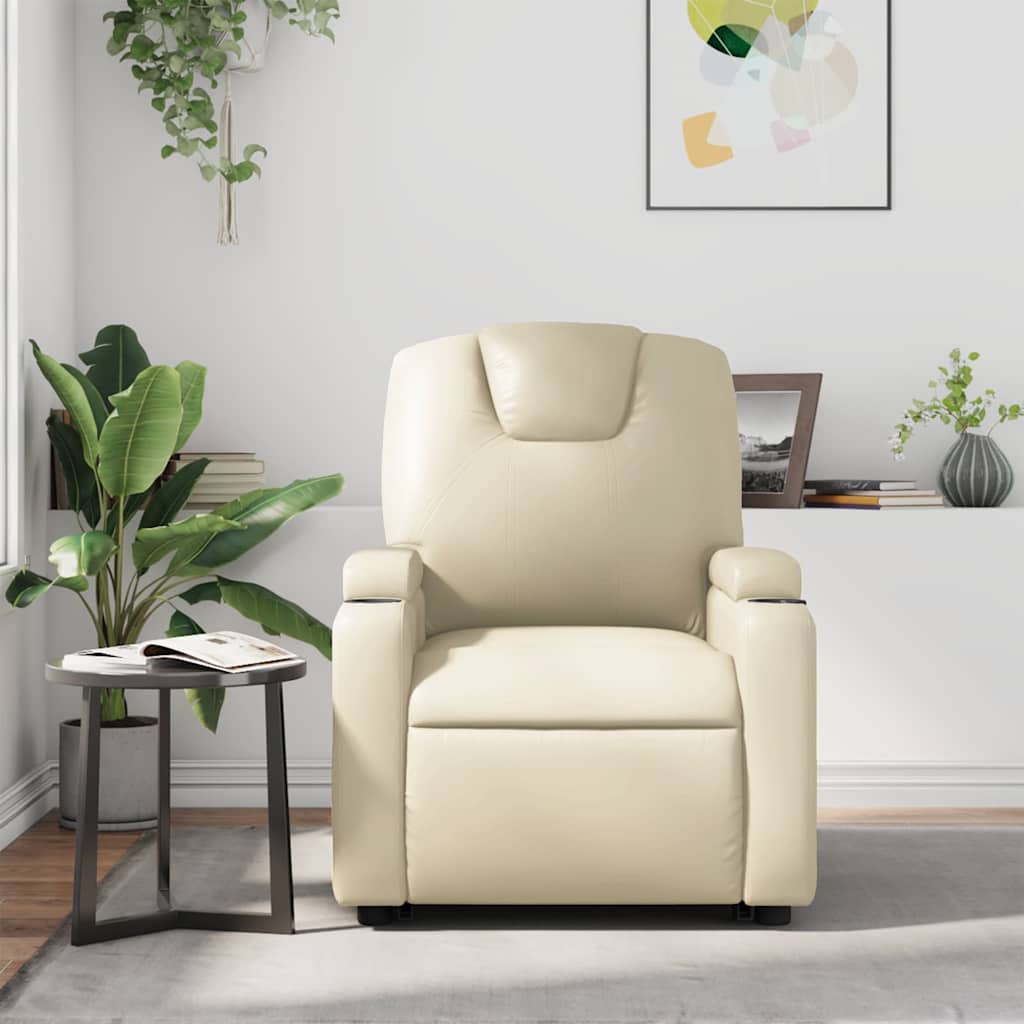 Fauteuil inclinable de massage Crème Similicuir - XIOS